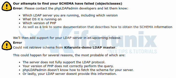 failed access to schema