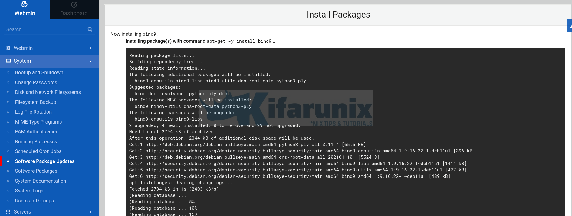 Configure BIND DNS Server using Webmin on Debian 11