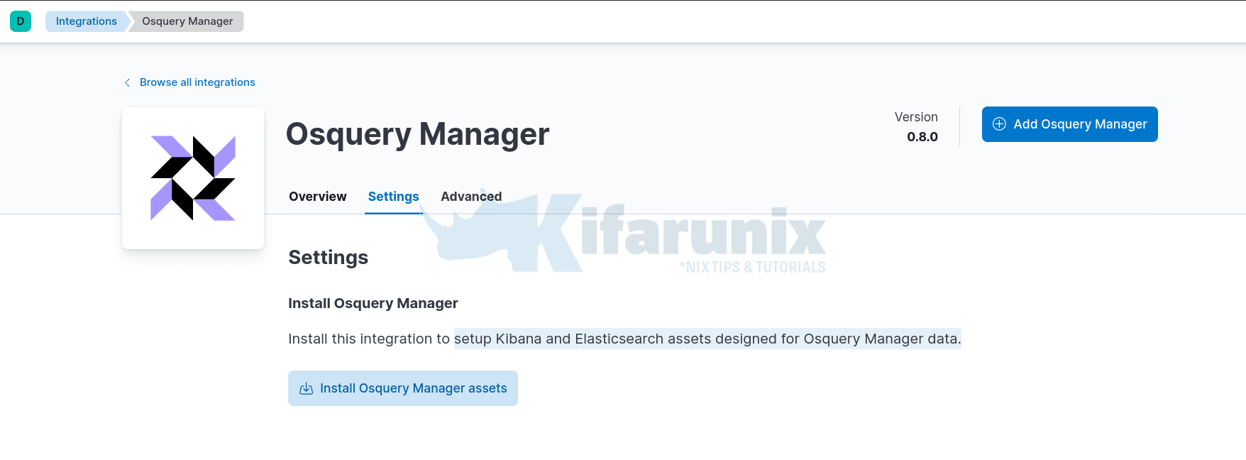 Integrate Osquery Manager with ELK Stack