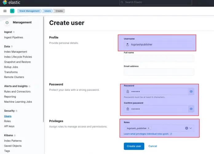 Configure Logstash Elasticsearch Basic Authentication