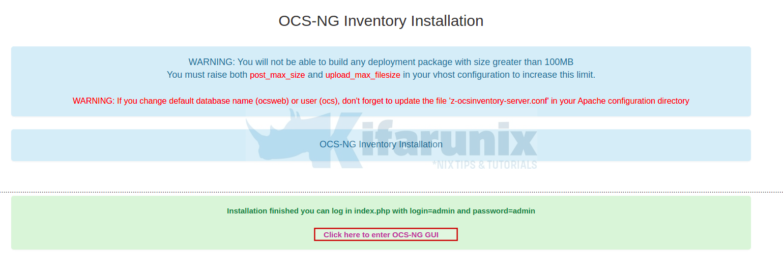 Install and Setup OCS NG Inventory Server on CentOS 7