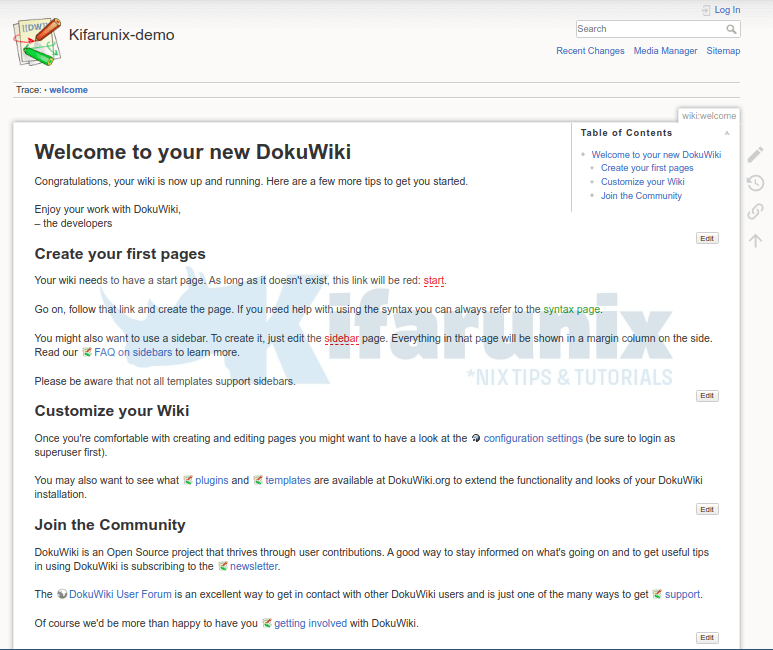 Install DokuWiki on CentOS 8