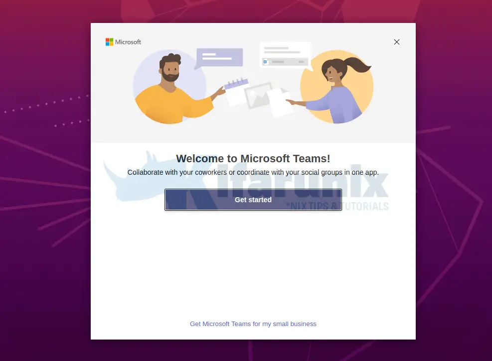 get started ms teams ubuntu
