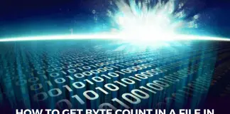 How to get byte count in a file in Linux