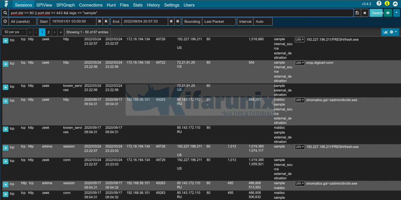 Analyze PCAP Files using Malcolm Network Traffic Analysis tool ...