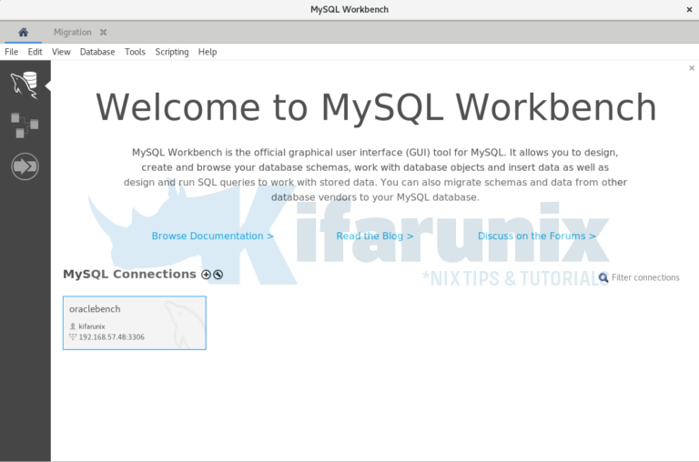 Install MySQL Workbench On Oracle Linux 8 Kifarunix install-mysql-workbench-on-oracle-linux-8-kifarunix