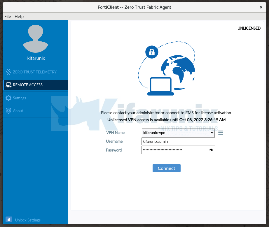 Forticlient Linux Easily Install FortiClient VPN on Oracle Linux - kifarunix.com