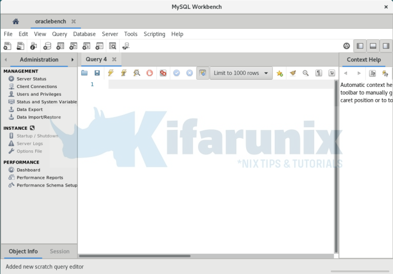 Install MySQL Workbench on Oracle Linux 8 - kifarunix.com