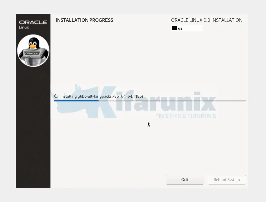 oracle linux virtualbox install progress