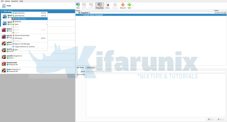 Vboxmanage Modifyvm Create and Manage VirtualBox VM Groups - kifarunix.com