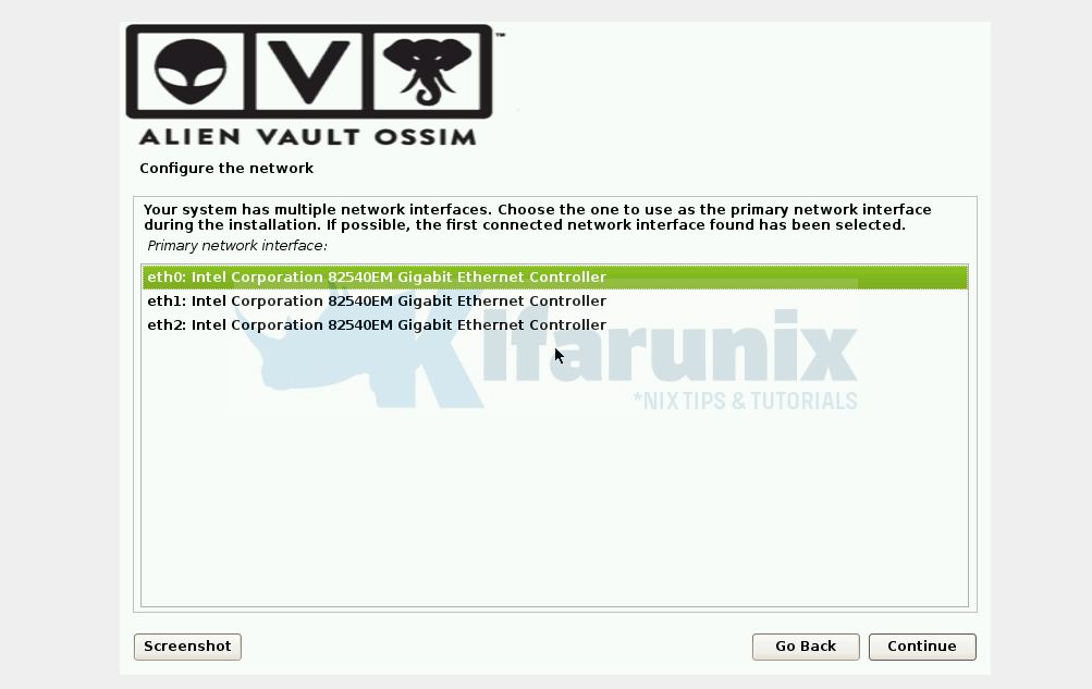 alienvault virtualbox network settings