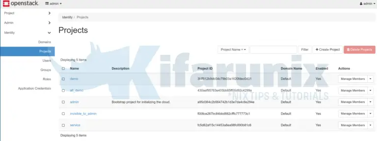 How to Create And Delete OpenStack Project - kifarunix.com