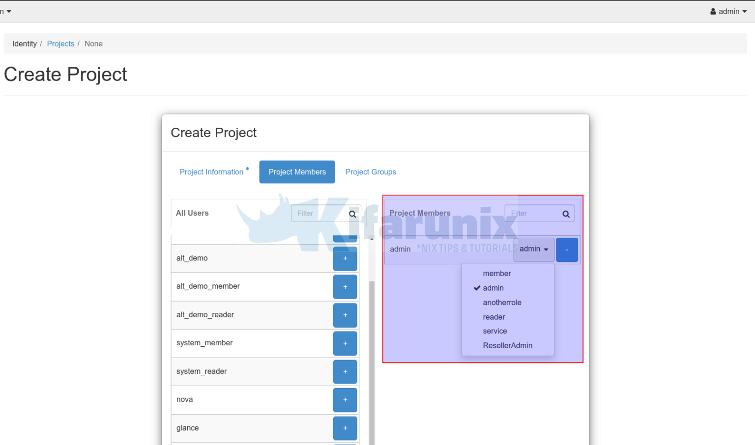 How to Create And Delete OpenStack Project - kifarunix.com