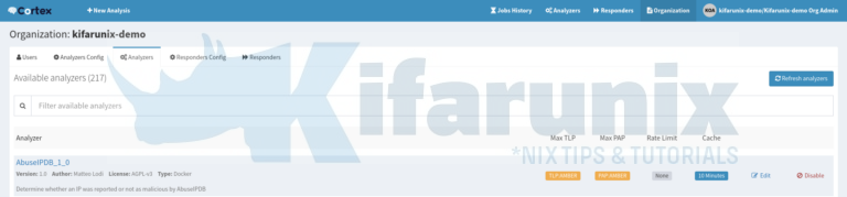 How to Easily Enable and Configure Cortex Analyzers - kifarunix.com