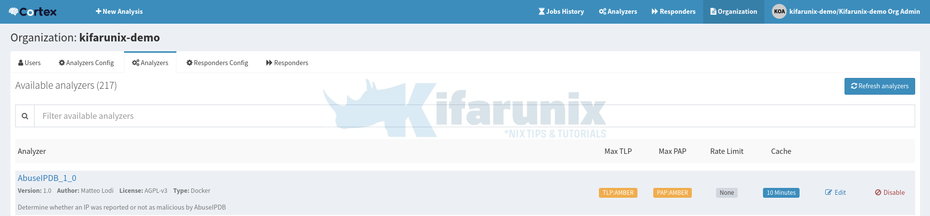 How to Easily Enable and Configure Cortex Analyzers - kifarunix.com