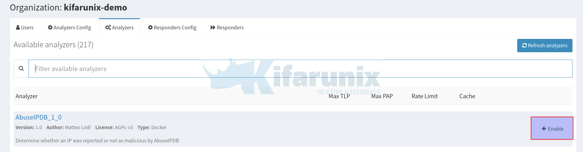 How to Easily Enable and Configure Cortex Analyzers - kifarunix.com