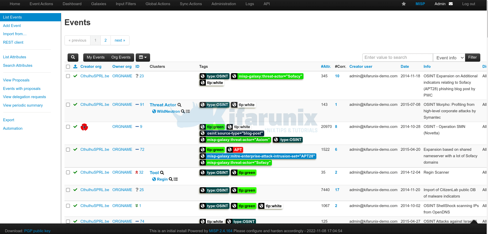 Install MISP on Ubuntu 24.04/Ubuntu 22.04/Ubuntu 20.04 - kifarunix.com