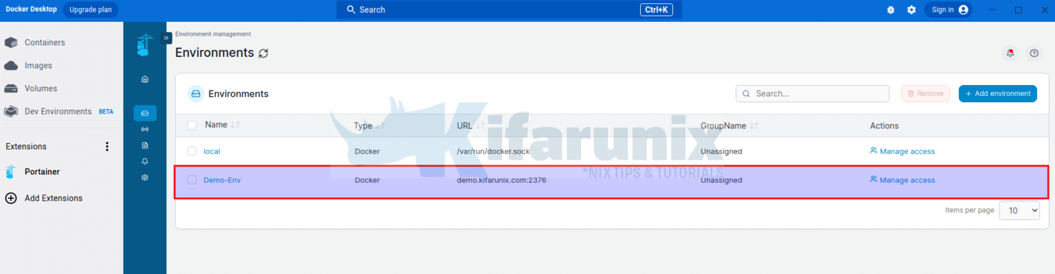 Connect to Remote Docker Environment on Docker Desktop - kifarunix.com