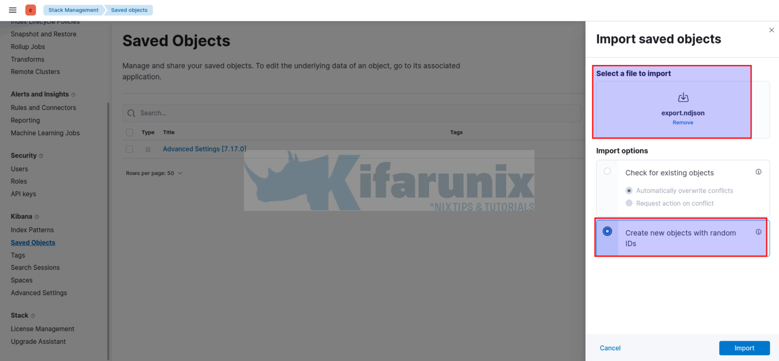 How to Copy Kibana Dashboard to Another Kibana Space