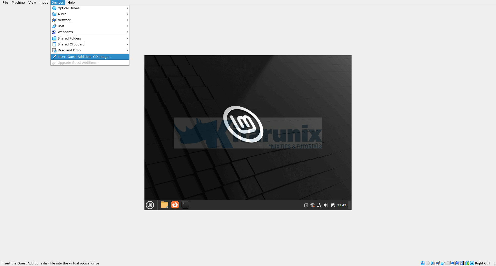 Install VirtualBox Guest Additions on Linux Mint 21