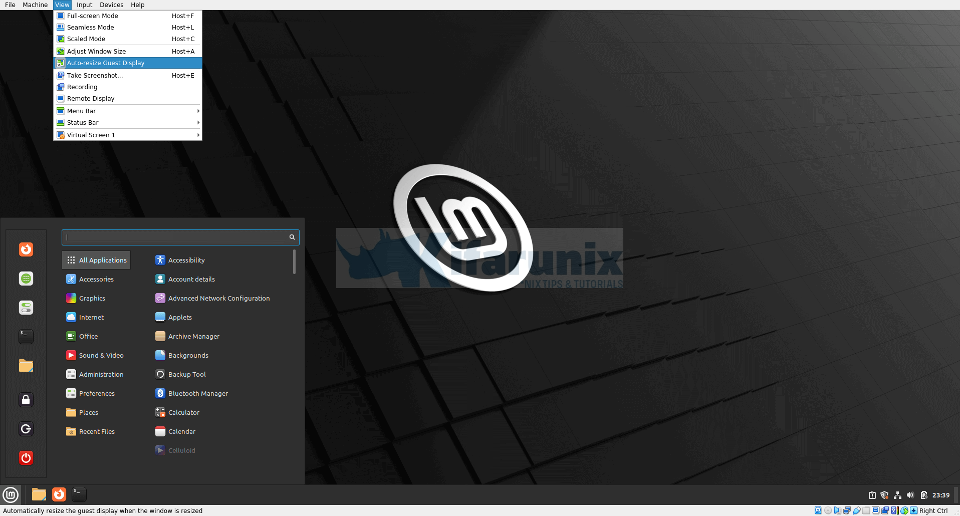 Install VirtualBox Guest Additions on Linux Mint 21