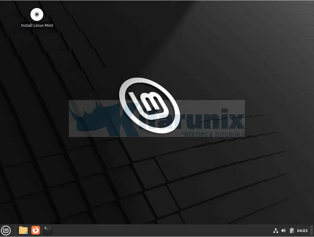 linux mint live desktop installer
