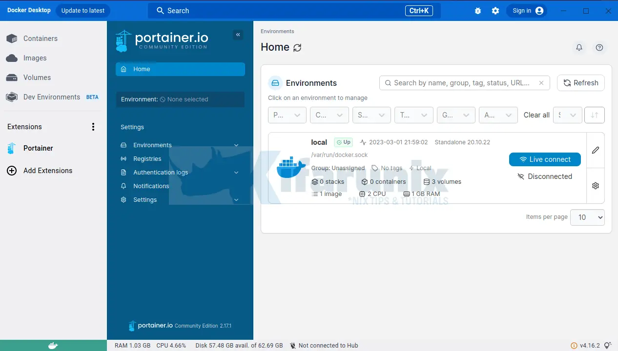 Install Portainer Extension on Docker Desktop