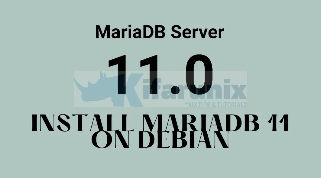 Home 41 Install MariaDB 11 on Debian