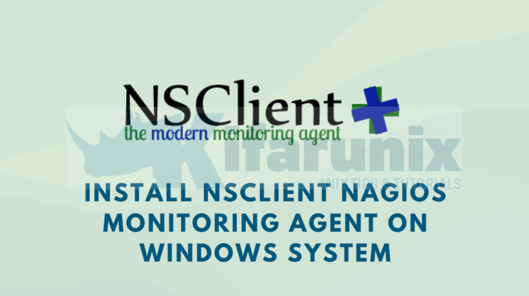 Nsclient How to Install NSClient Nagios Monitoring Agent on Windows System ...