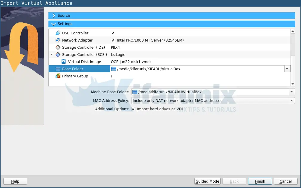 update qradar vm settings