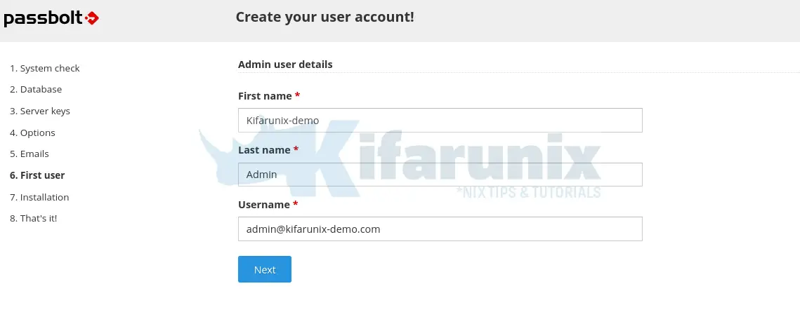 admin user account
