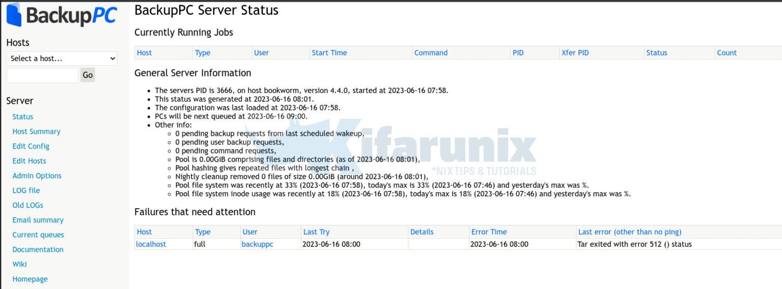 How to Install BackupPC on Debian 12 - kifarunix.com