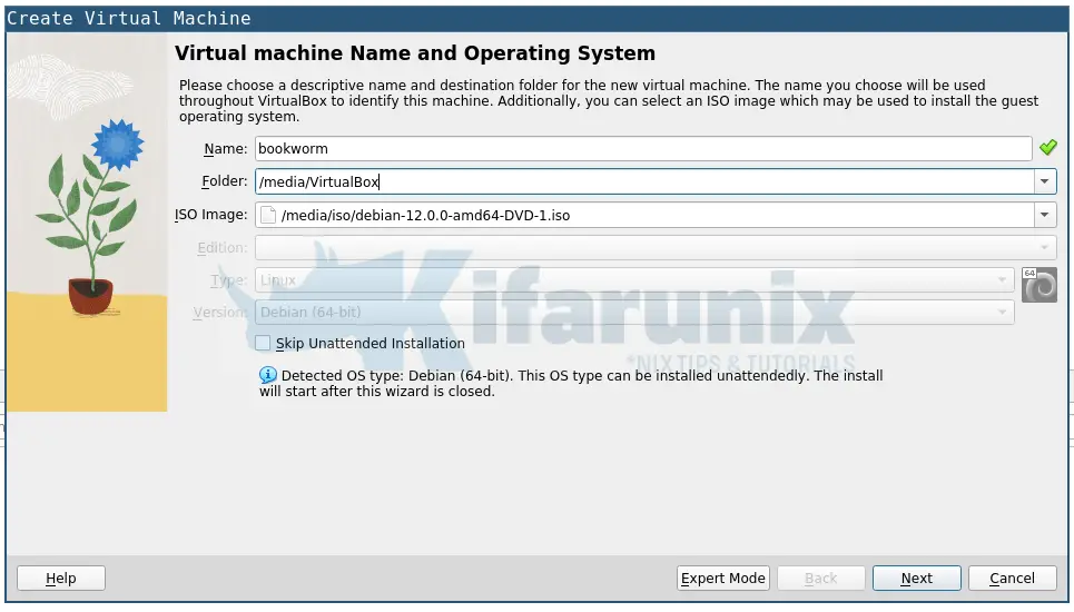 Install Debian 12 VM on VirtualBox