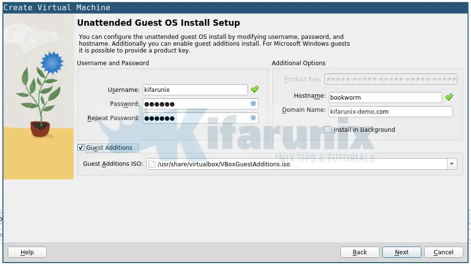 debian 12 virtualbox unattended installation