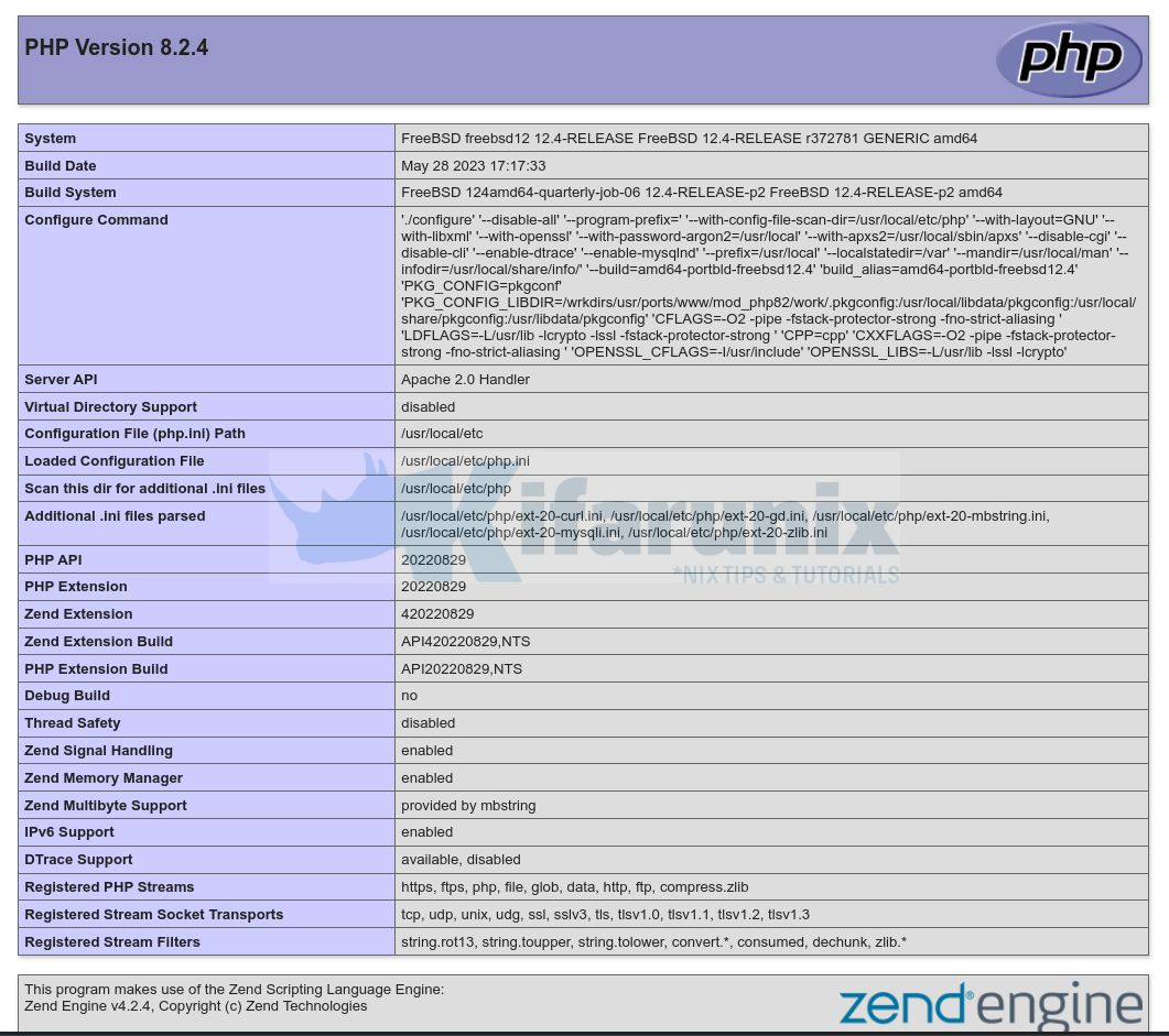 Install FAMP Stack on FreeBSD 12