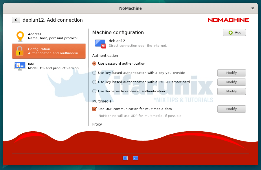No Machine Options Install NoMachine on Debian 12 - kifarunix.com