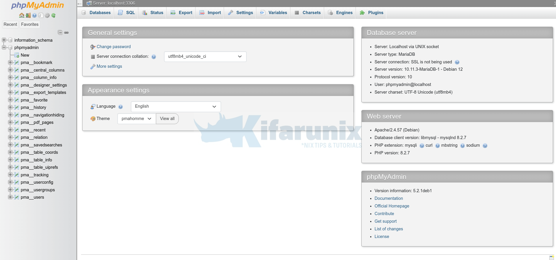 Install phpMyAdmin on Debian 12 - kifarunix.com
