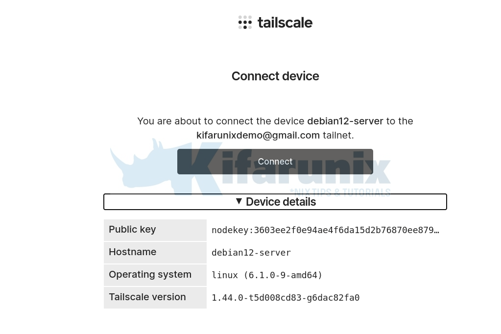 Install and Setup Tailscale VPN on Debian 12