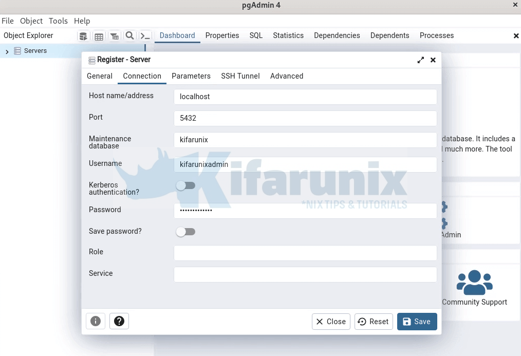 Database Code Pgadmin Install pgAdmin 4 on Debian 12 - kifarunix.com