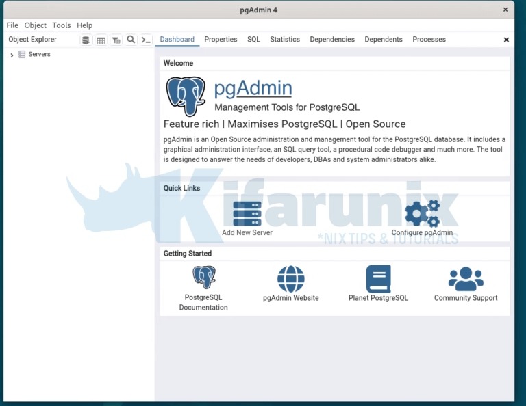 Install pgAdmin 4 on Debian 12 - kifarunix.com