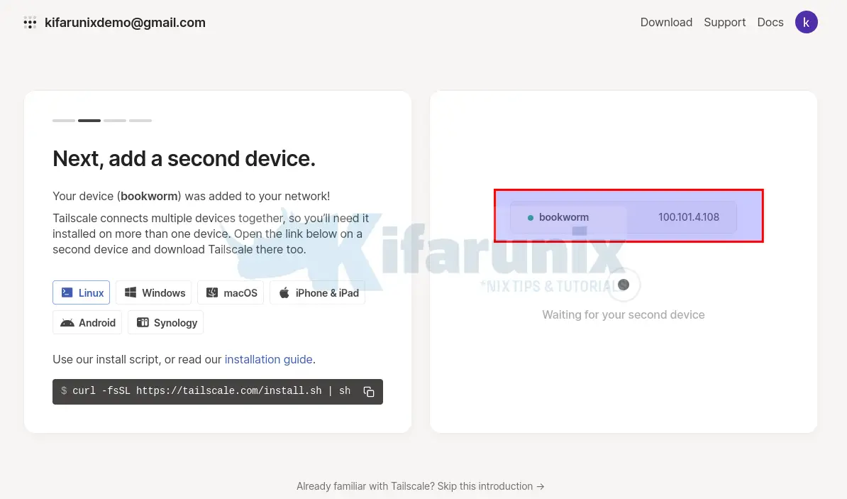 Install and Setup Tailscale VPN on Debian 12