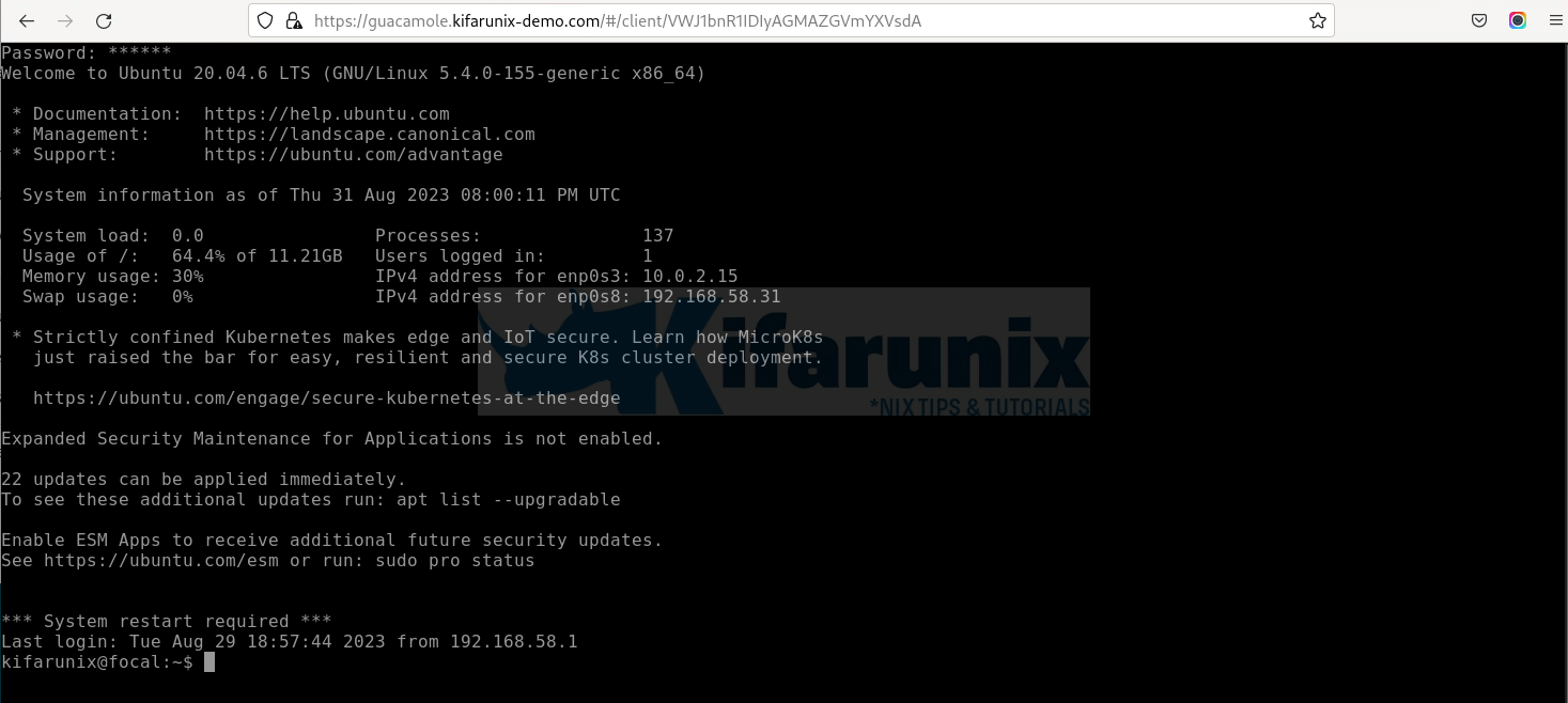 Configure Guacamole SSL/TLS with Nginx Reverse Proxy