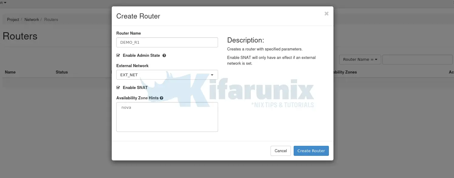 How to Configure OpenStack Networks for Internet Access - kifarunix.com