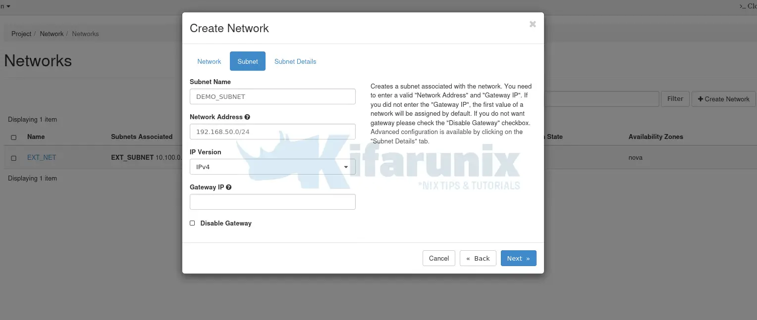 How to Configure OpenStack Networks for Internet Access - kifarunix.com