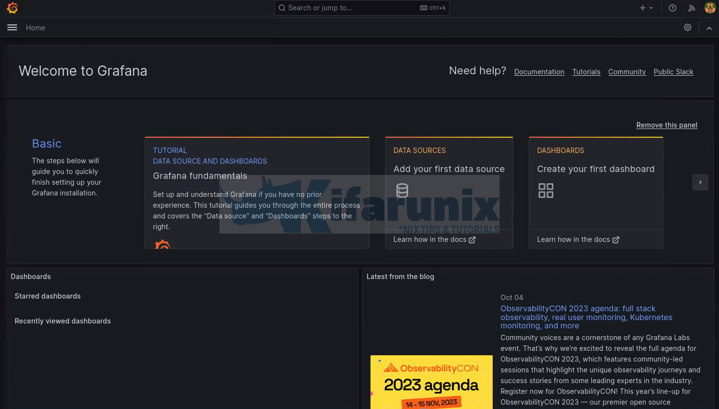 grafana dashboard