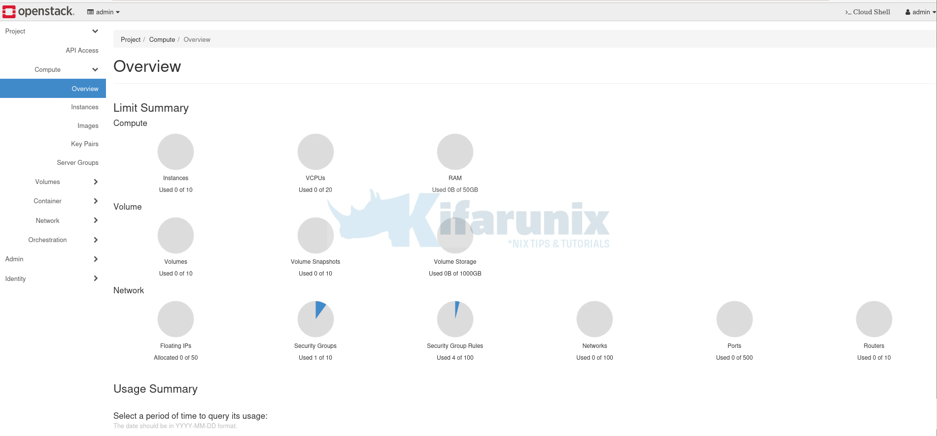 openstack horizon dashboard