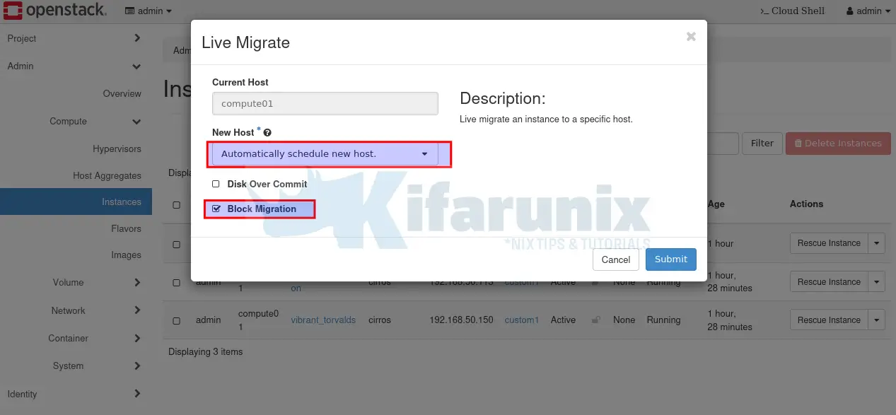 block live migration