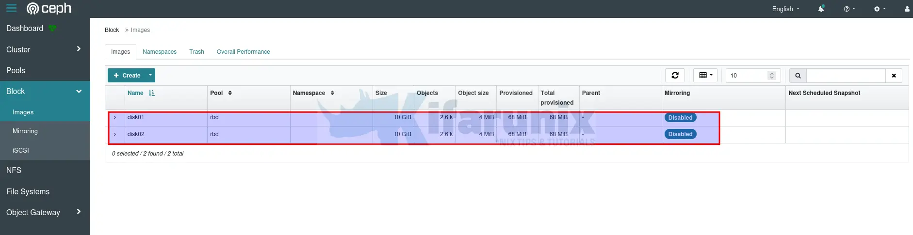 Configure and Use Ceph Block Device on Linux Clients 1 ceph block images