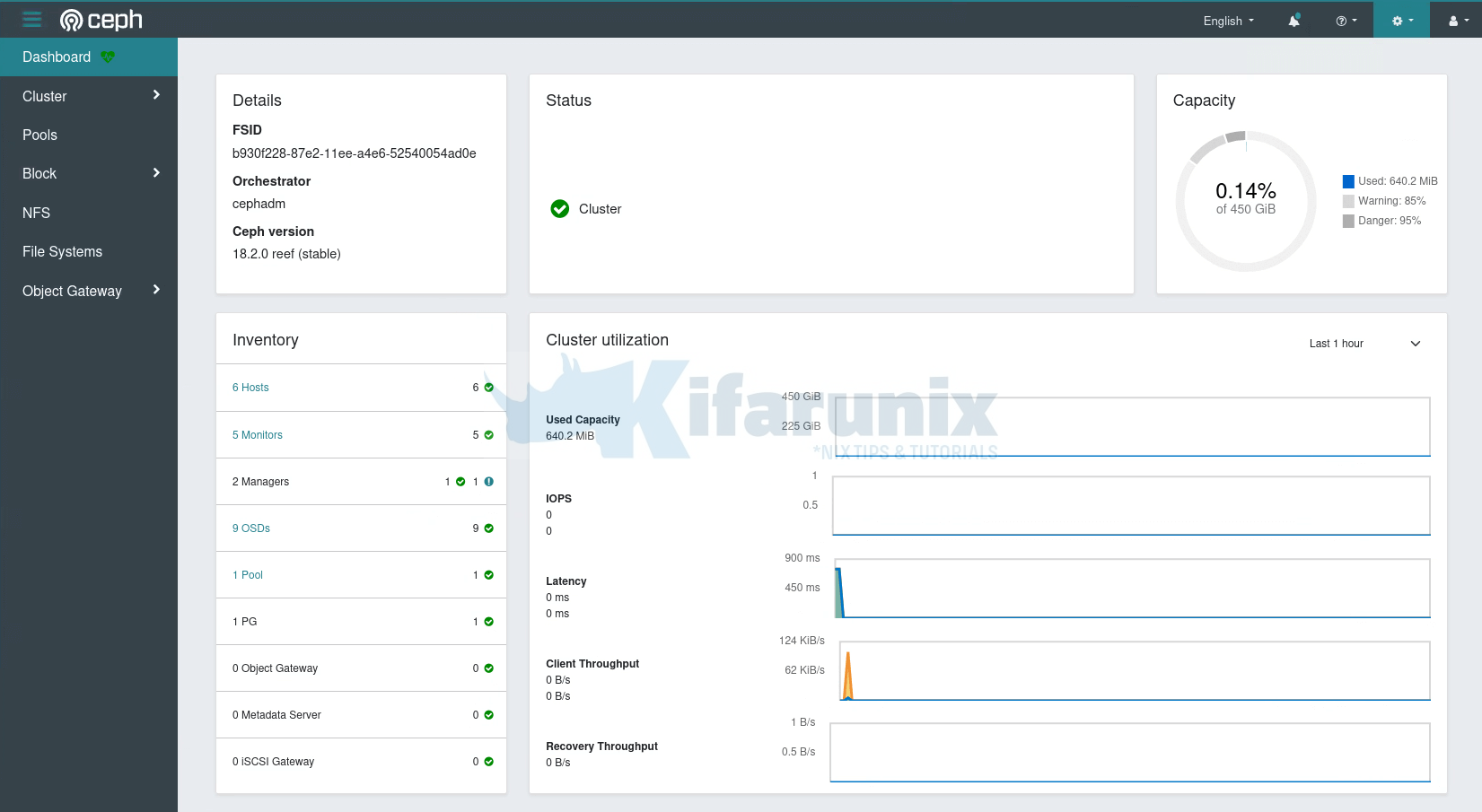 How to Deploy Ceph Storage Cluster on Rocky Linux 3 ceph cluster dashboard