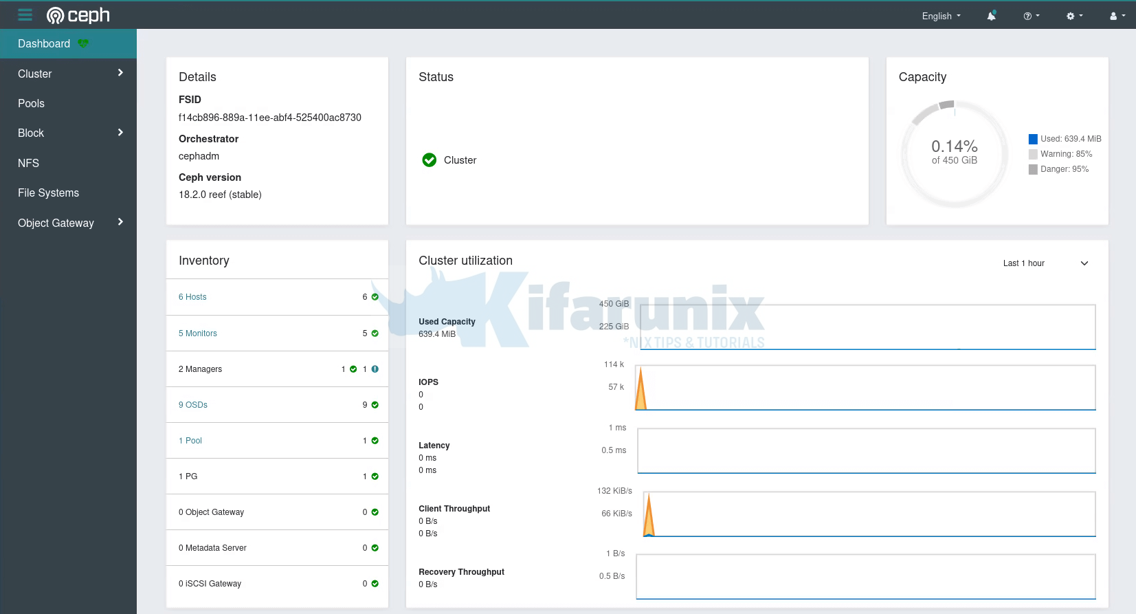 How to Deploy Ceph Storage Cluster on AlmaLinux 3 ceph dash board